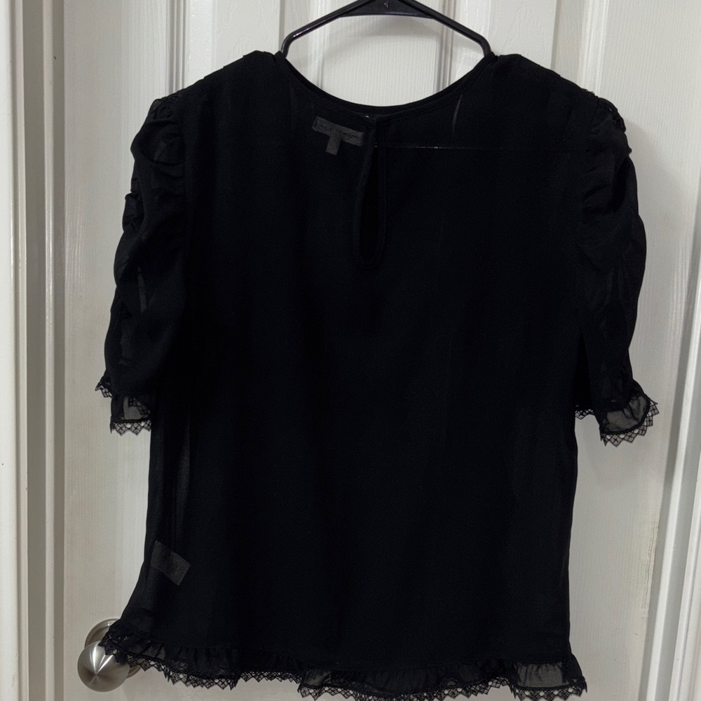 Max Studio Black Sheer Top - image 8